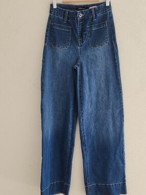 BCBGeneration Light Blue High-Rise Wide Leg Jeans